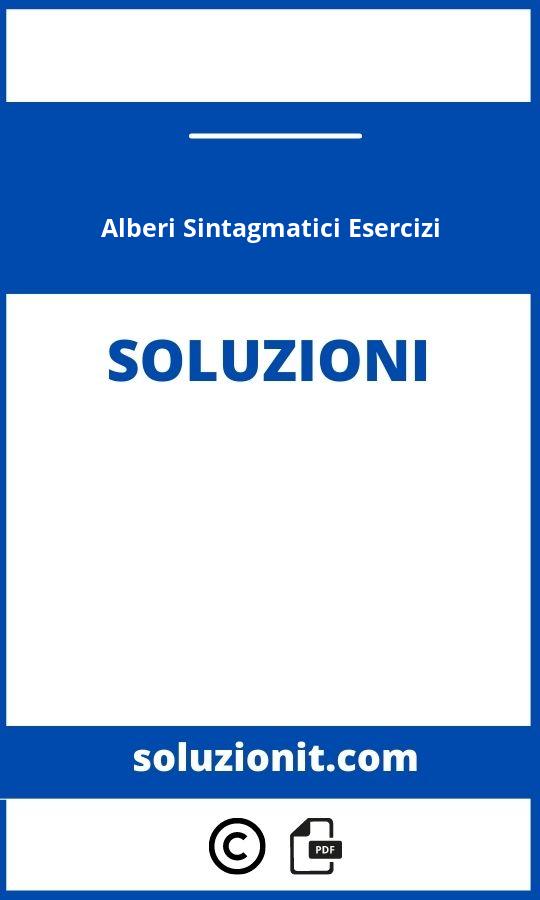 Alberi Sintagmatici Esercizi Con Soluzioni