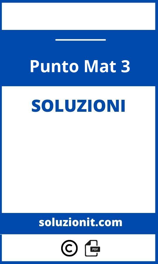 Punto Mat 3 Soluzioni