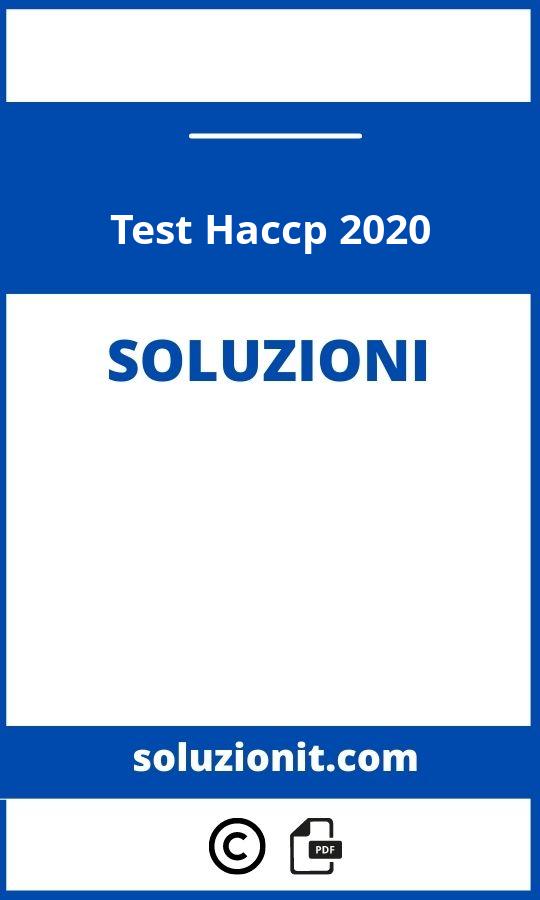 Soluzioni Test Haccp 2020