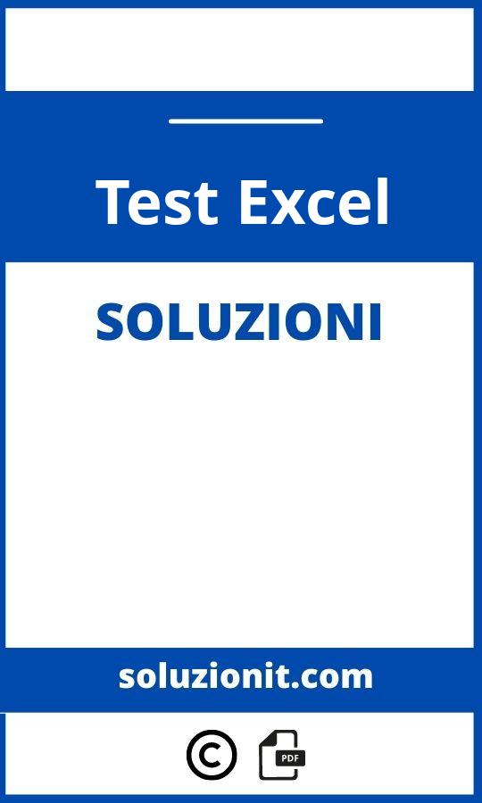 Test Excel Con Soluzioni